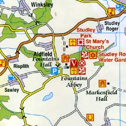 Yorkshire Dales and part of North Yorkshire Touring Maps.