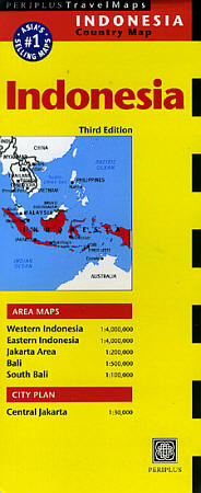 Indonesia and Java, Road and Tourist Map.