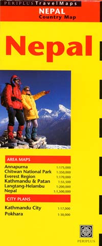 Nepal Road and Tourist Map.