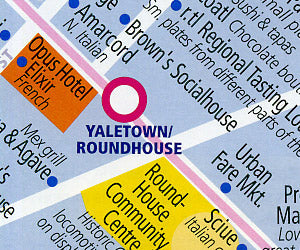 Vancouver (What to do in DownTown) Road and Tourist Map, British Columbia, Canada.