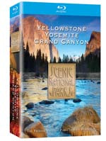 Scenic National Parks - Yellowstone, Grand Canyon, Yosemite - Blu-ray Disc.