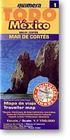 Western Mexico and the Sea of Cortez, Regional Road and Tourist Map, Mexico.