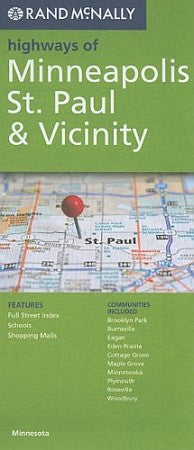 Highways of Minneapolis & St. Paul Area Map.