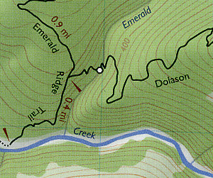 Redwood National and State Parks South Road and Recreation Map, California, America.