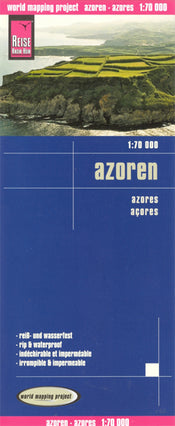 Azores Road and Topographic Tourist Map.