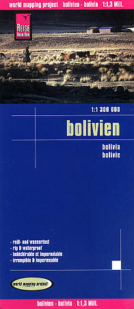 Bolivia, Road and Topographic Tourist Map.