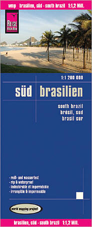 Brazil South Road and Topographic Tourist Map.