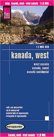 Canada, Western, Road and Topographic Tourist Map.