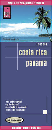 Costa Rica and Panama Road and Topographic Tourist Map.