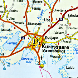 Estonia Road and Topographic Tourist Map.