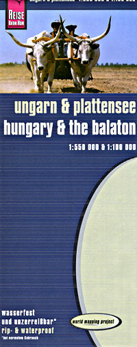 Hungary and Lake Balaton Road and Topographic Tourist Map.