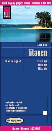 Lithuania Road and Topographic Tourist Map.