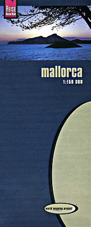 Mallorca Road and Topographic Tourist Map, Balearic Isles, Spain.