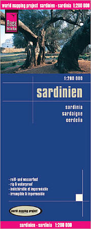 Sardinia Road and Topographic Tourist Map.