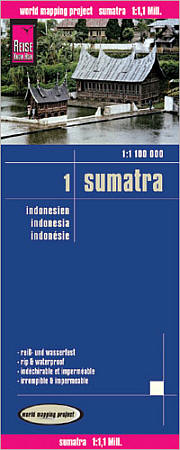 Sumatra Road and Topographic Tourist Map.