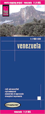 Venezuela Road and Topographic Tourist Map.