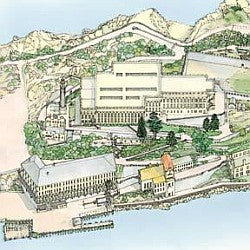 Alcatraz map and guide, California, America.