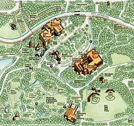 Golden Gate Park Map, California, America.