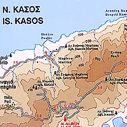 Pathos Road Map Karpathos and Kasos Islands, Road and Tourist Map, Greece.