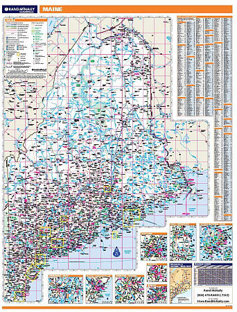 Maine WALL Map.