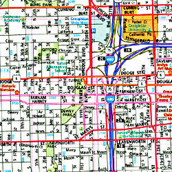 Omaha and Council Bluffs, Nebraska and Iowa, America.