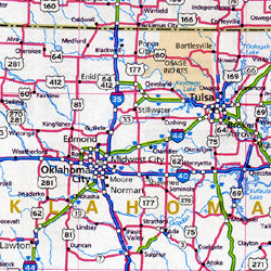 United States "Interstate Highways" Road and Tourist Map.