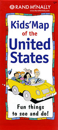 United States "Kids" Road and Tourist Map.