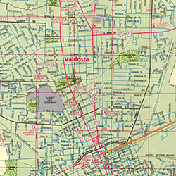 Valdosta, Albany and Waycross, Georgia, America.