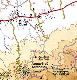 Kos Island Road and Tourist Map.