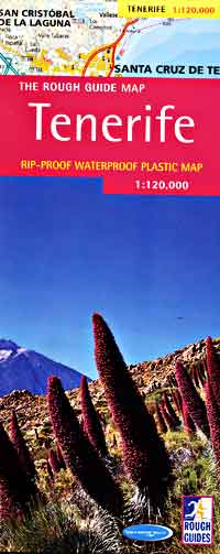 Tenerife Island, Road and Physical Tourist Road Map.