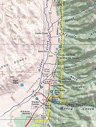 Sangre de Cristo (CO/NM) and Great Sand Dunes National Park (CO) Hiking Map.