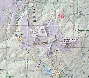 Steamboat Springs and Mount Zirkel Hiking Map.