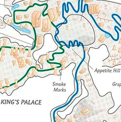 Carlsbad Caverns National Park, Road and Recreation Map, New Mexico, America.