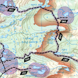 Cloud Peak Wilderness, Road and Recreation Map, Wyoming, America.