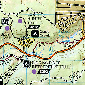 Cedar Mountain and Pine Valley Mountain, Road and Recreation Map, Utah, America.