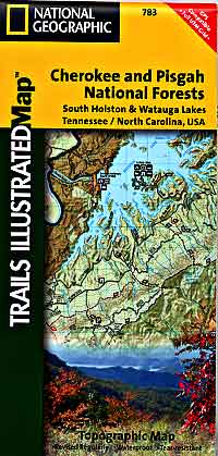 South Holston and Watauga Lakes, Road and Recreation Map, Tennessee, America.