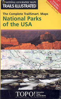 United States National Parks, Complete, Road and Recreation Maps with CD-ROM, America.