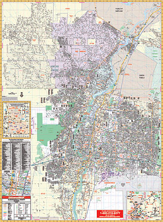 Albuquerque WALL Map.