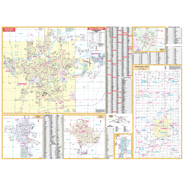 Anderson WALL Map, America.