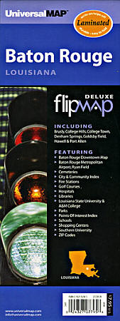 Baton Rouge "Flipmap" Louisiana, America.