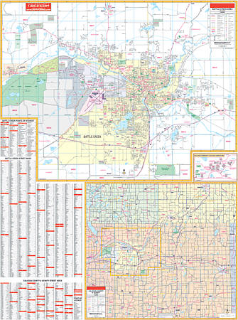 Battle Creek WALL Map.