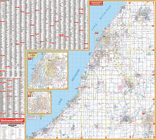 Benton Harbor WALL Map.