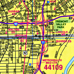 Cleveland "Flipmap", Ohio, America.