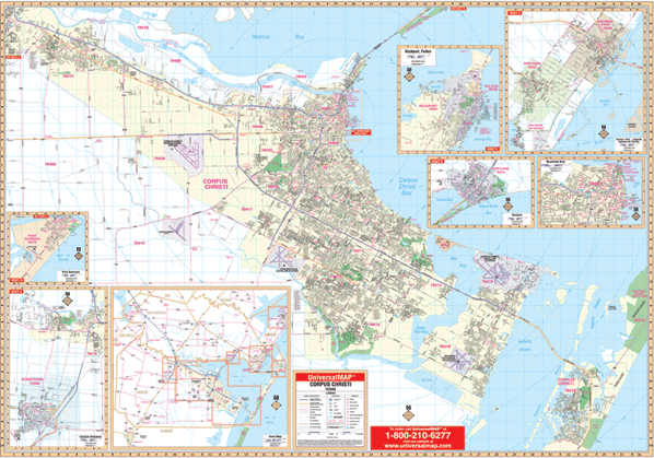 Corpus Christi WALL Map.