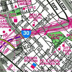 Dallas "Flipmap" Texas, America.