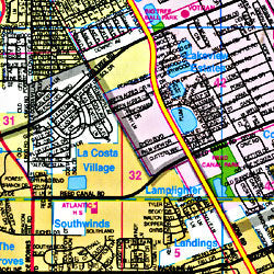 Daytona Beach "Flipmap" Florida, America.