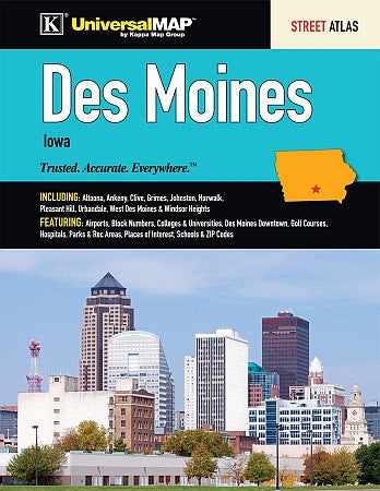 Des Moines Street ATLAS, Iowa, America.