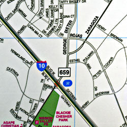 El Paso "Flipmap" Texas, America.