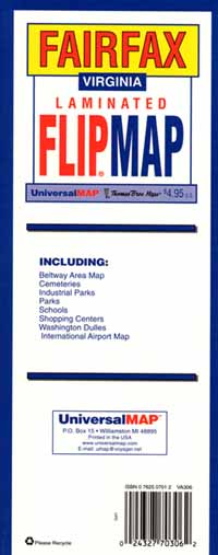 Fairfax "Flipmap", Virginia, America.