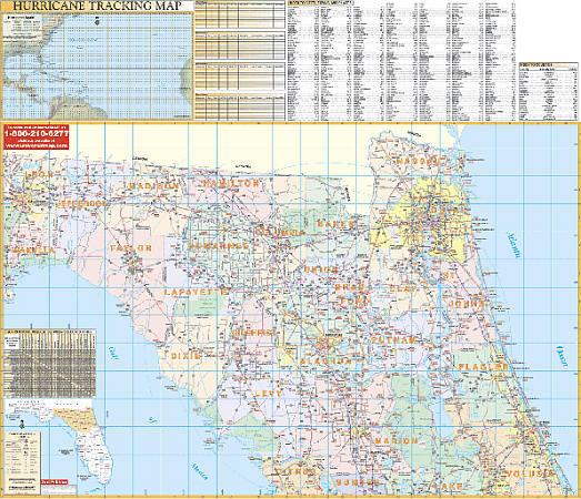 Florida Northeast Regional WALL Map, America.